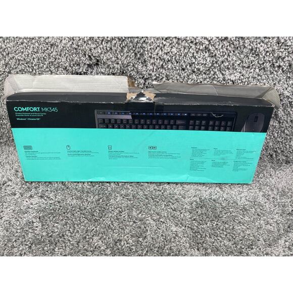 Logitech Comfort MK345 Black Wireless Keyboard And Mouse Combo Windows OS - Picture 3 of 8